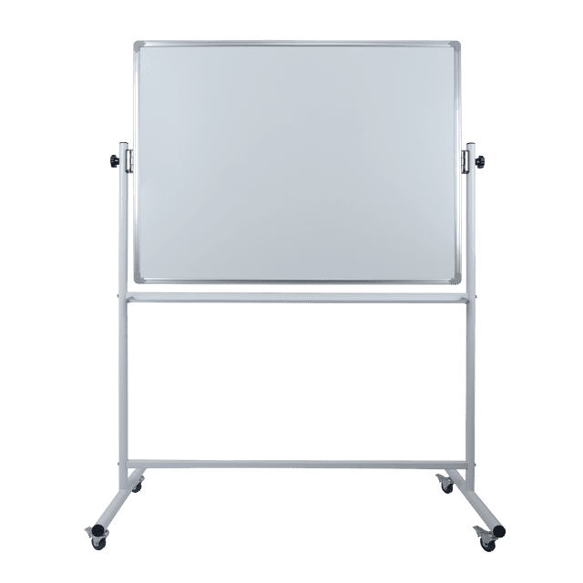 Whiteboard.com Mobile Magnetic Revolving Whiteboard with Aluminum Frame - 72" x 48"