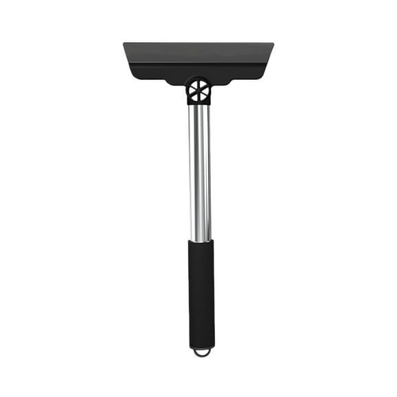 Black Multifunctional Snow Shovel For Car Ice Scraper Winter Window Cleaner Household Wiper Tool With Non-Slip Grip Easy Storage