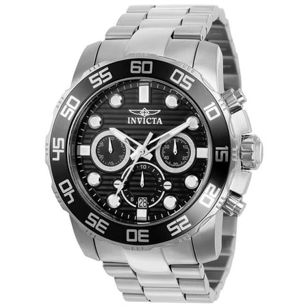 50 in. Mens Pro Diver Quartz Chronograph Black Dial Watch
