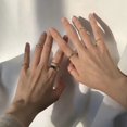 thumbnail image 4 of Anillo de 7 piezas para mujer, diseño de nicho de lujo ligero personalizado a la moda, anillo de estilo frío de alta calidad, 4 of 5