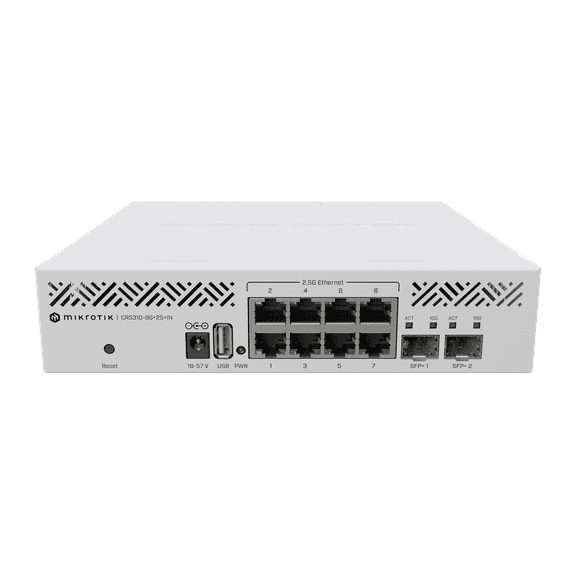 Mikrotik Switch CRS310-8G 2S IN 2.5/10 Gigabit combo 256 MB RAM SFP  ports