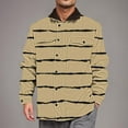 thumbnail image 4 of BiZtdJrK Mens Winter Warm Jackets Vintage Print Zipper Long Sleeve Coats Loose Fit Casual Fashion Heavyweight Sweatshirt with Pockets Khaki XXL, 4 of 5