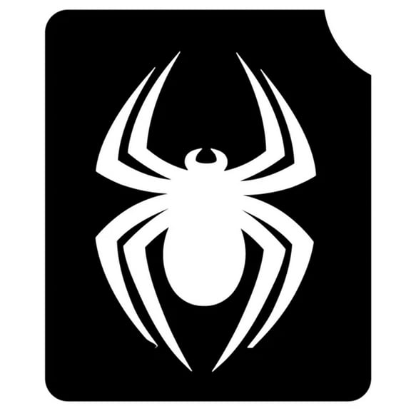 Art Factory Glitter Tattoo Stencil - Spider (5/pack), Temporary Tattoo Template for Kids Adults, Face Paint Stencil Body Art Stencil, Stencil for Face Painting, Party, Halloween, 1.7'' x 2"