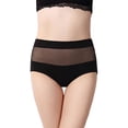 thumbnail image 1 of Ropa interior bikini elástica Gibobby bragas sexis cintura alta grande negro XL, 1 of 5