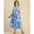thumbnail image 2 of Moomaya Shoulder Straps Square Neck Printed Rayon Dress - Women's Boho Dress, 2 of 9
