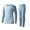 Blue, variant on HAiming Boys Girls Thermal Underwear 2 PCS Set Thickened Long Johns Base Layer Kids Color Block Sleepwear