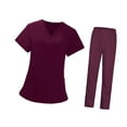 thumbnail image 3 of Conjunto de Uniforme de Enfermera Yinane para mujer ropa de Trabajo roja Talla L, 3 of 8