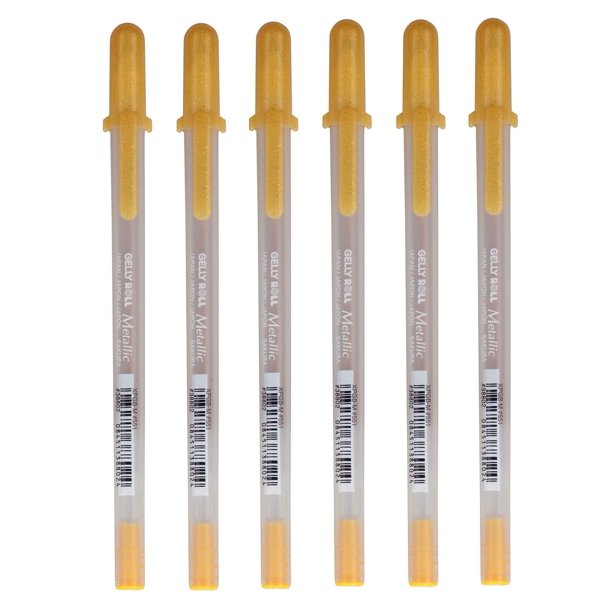 Bolígrafo Sakura Metallic Gelly Roll 1.0mm Bola (Dorado, 6)