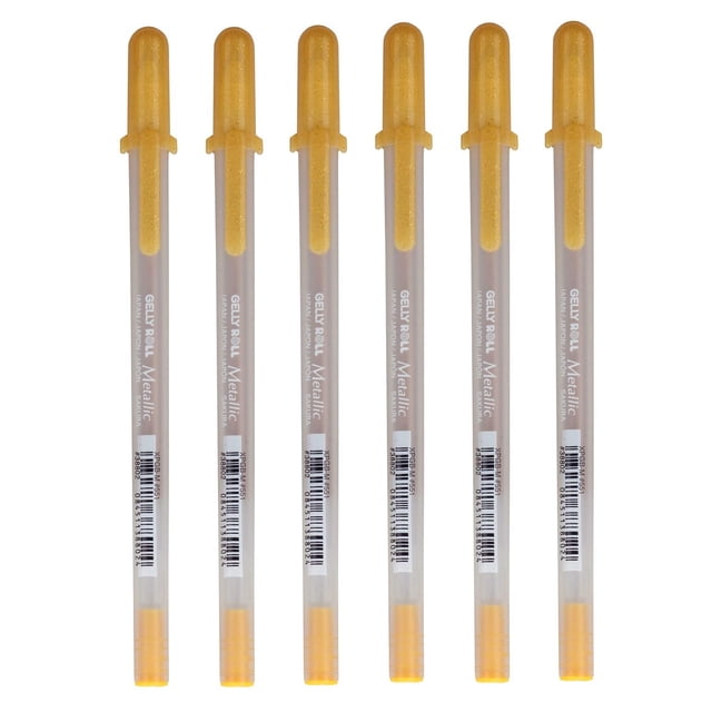 Bolígrafo Sakura Metallic Gelly Roll 1.0mm Bola (Dorado, 6)