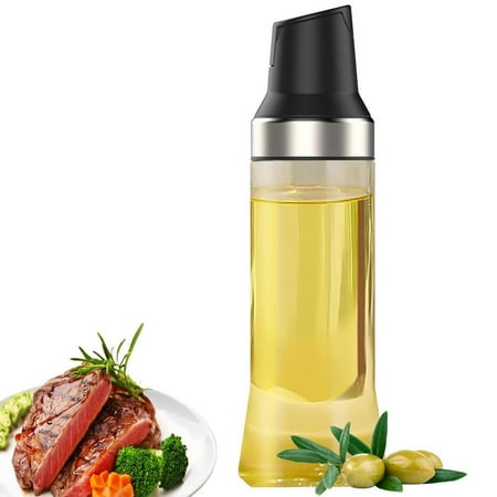 

Transparent Glass Oil Bottle | Glass Vinegar Dispenser | Clear Storage Bottles For Cooking Oil Automatic Opening And Closing Design 500ML Transparent