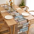 thumbnail image 3 of Brown Pink Vintage Table Runner - 120 Inch Long, Kitchen Dining Table Runner Dresser Scarves, Retro Farmhouse Elegant Pastoral Farmhouse Decor for Coffee Tables Wedding Party Banquet, 3 of 8