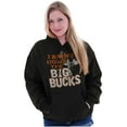 thumbnail image 4 of Funny Hunting Big Bucks Deer Hunt Pun Unisex Plus Fleece Graphic Hoodie Brisco Brands 2X, 4 of 5