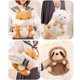 thumbnail image 5 of Peluche de perezoso para bebé de Ferry suave, juguete de peluche Kawaii enrollable, Panda rojo, Mapache, Alpaca, Hámster, Dinosaurio, Koala, muñeco apacible y tierno, 5 of 5