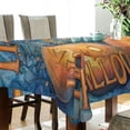thumbnail image 3 of DEIARA Smiley Pumpkin Square Tablecloth 60×108in Polyester Fabric Tablecloth Washable Dust Resistant Wrinkle Resistant, 3 of 9