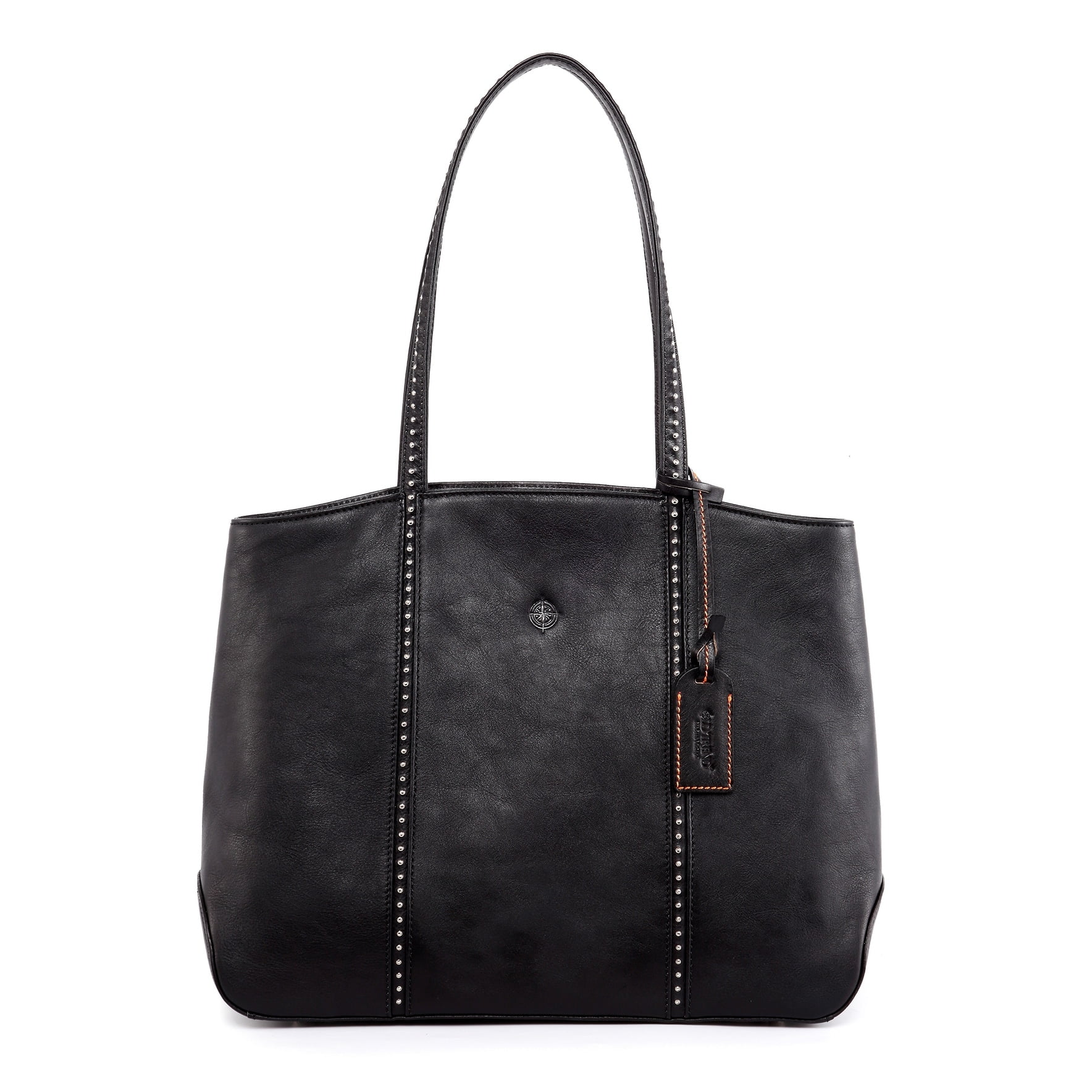 the trend black leather purse