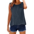 thumbnail image 2 of Breezora Casual Fashionable Solid Color Vest for Women Round Neck with Pocket, 2 of 9