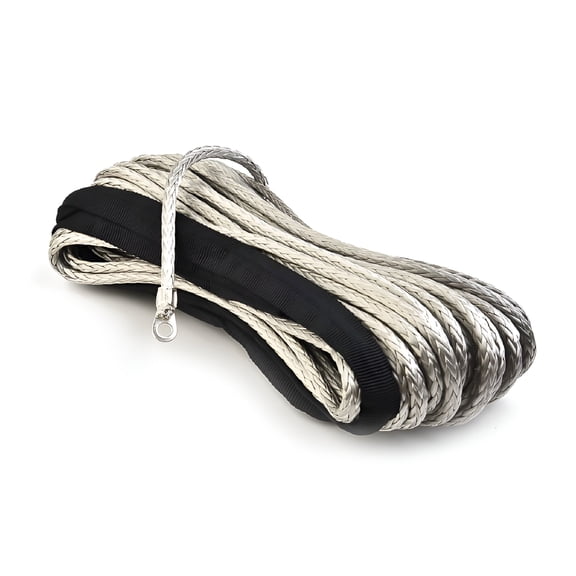 MELIVO High Strength Synthetic Winch Line Cable Rope Tow Cord With Sheath Gray