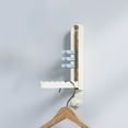 thumbnail image 5 of Bxaolu Folding Clothes Drying Rack, Super Heavy Duty Adhesive Hanger Wall Mounted, Foldable Portable Collapsible Bathroom Accessories and Towel Rack Organization, White, 1Pack, 5 of 8