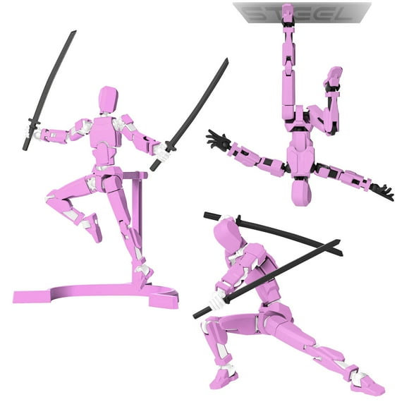 T13 Action Figure Set, Titan 13 Robot Action Figure 3D Printed robo 13 Action Figure Articulated, Dummy 13 Lucky 13 Gift for Collectors Desktop Decorations