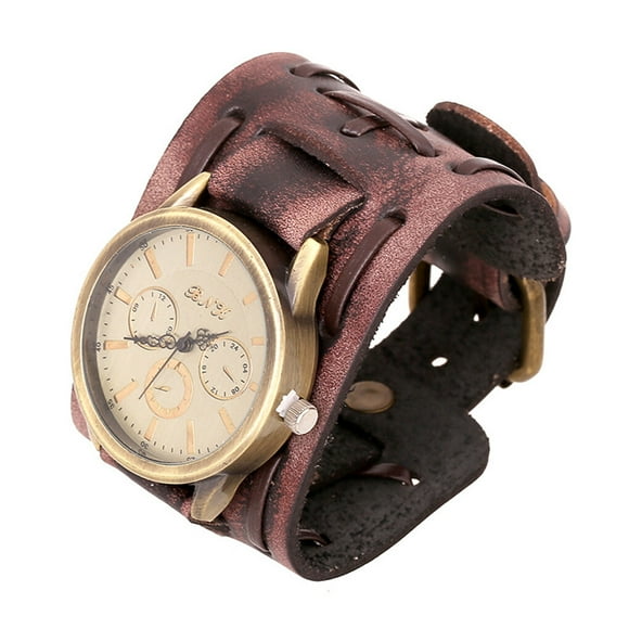 Qarigey Reloj de para hombre, reloj de de cuarzo de cuero a la moda, relojes de para marido, suministros de exhibición de tiempo para negocios Type7 NO7