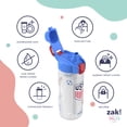 thumbnail image 6 of Zak Designs US Soccer 25oz Durable Plastic Jubilation Water Bottle with Handle, White, 6 of 7