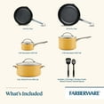 thumbnail image 4 of Farberware Style 10 Pcs Nonstick Cookware Set with Cooking Tools, Dishwasher Safe and Oven Safe to 500°F, Yellow, 4 of 18