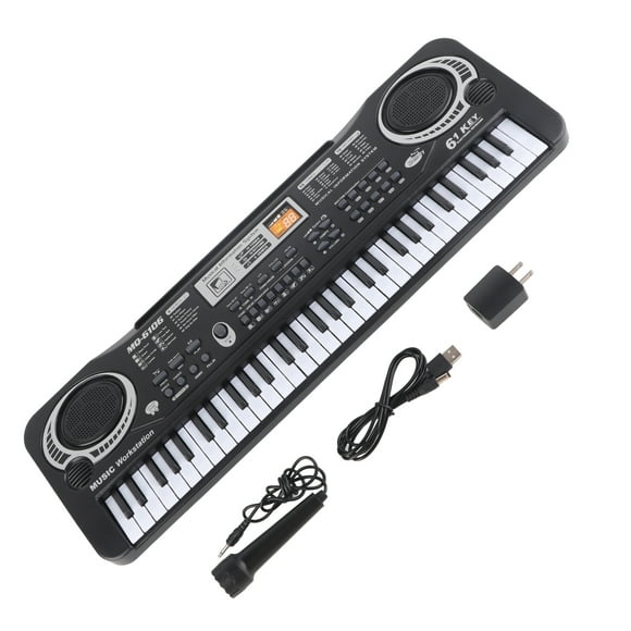 Musical Instruments, 61-Key Electric Digital Key Board Piano Musical Instruments Music Intelligence Toys Kids Toy With Microphone