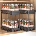 thumbnail image 1 of czcpp-Spice Rack Organizer for Cabinet, 2 Pack Pull Out Spice Rack for Kitchen Inside Cabinets, Vertical Spice Organizer, 2-Tier Spice Cabinet Organizer Slide Out Spice Racks, 4.33''Wx10.43''Dx8.5''H, 1 of 4