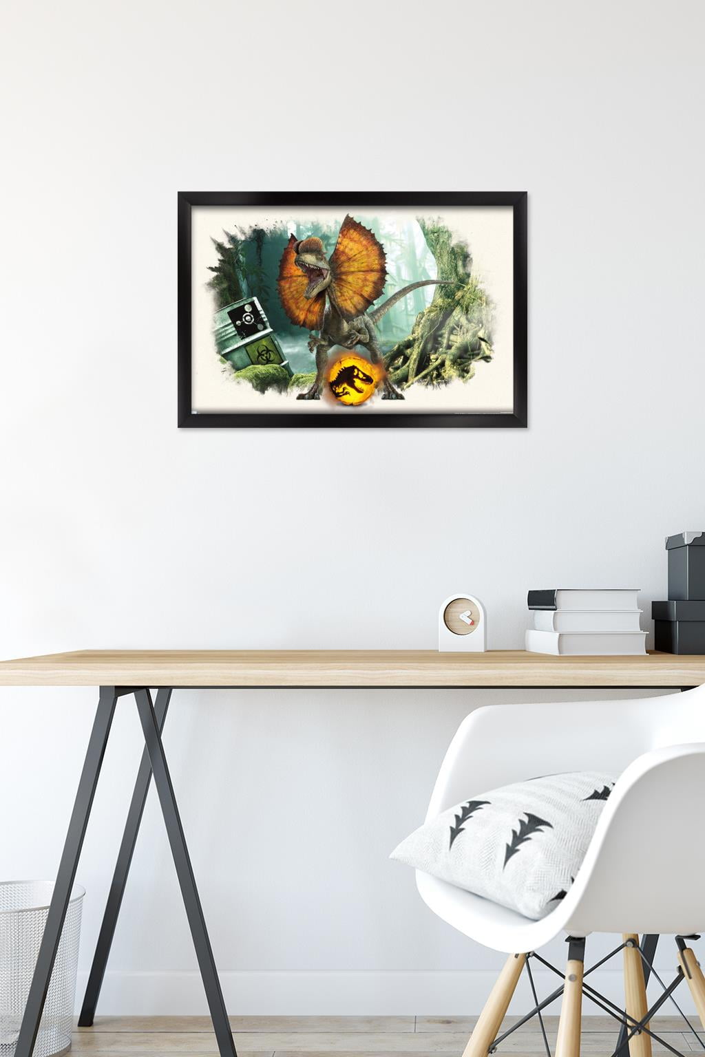 Jurassic World: Dominion - Dilophosaurus Focal Wall Poster, 14.725" x 22.375" Framed