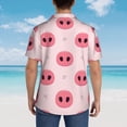 thumbnail image 6 of Bixox Men's Hawaiian Shirts Men's Pig Noses Print Short-Sleeve Shirt-Medium, 6 of 8