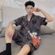 thumbnail image 4 of Conjuntos de pijamas de verano para mujer, pijamas para hombre, pijamas de dibujos animados, pijamas de algodón de manga corta, pijamas Kawaii para mujer, lindos y geniales regalos, 4 of 4