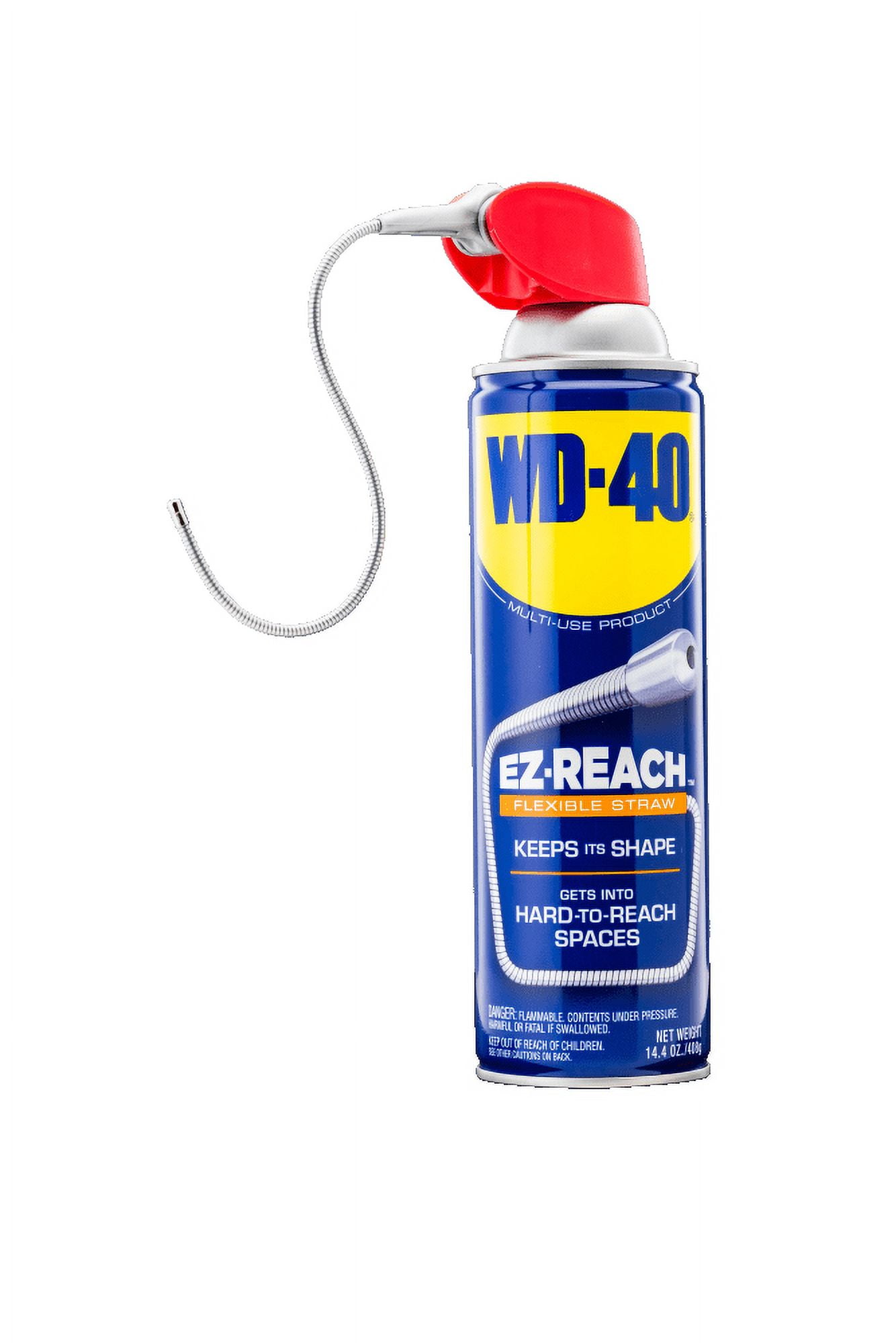 (3 pack) WD-40 EZ-REACH Original Formula Multi-Purpose Lubricant Spray 8 in. Flexible Straw, 14.4 oz