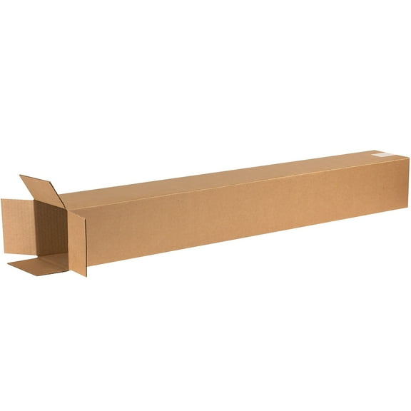 The Packaging Wholesalers Corrugated Kraft Box 6" x 6" x 48" - 25/Bundle 500/Bale BS060648