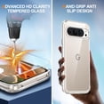 thumbnail image 3 of KOMI for Google Pixel 9 Pro XL Case, with 1X Screen Protector, Clear [Not Yellowing] [Military-Grade Drop Protection] Slim Shockproof Protective Cover Phone Case for Pixel 9 Pro XL, Clear, 3 of 5