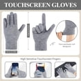 thumbnail image 6 of Hat Scarf Glove Sets Bmawag Touchscreen Gloves Women Cute Thick Hat Protectors Warm Ear Protection Windproof Cap Scarf Gloves Set Holiday Gifting on Clearance White, 6 of 7