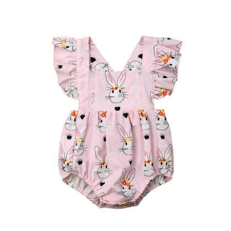 Lovely Newborn Baby Girl Easter Costume Bunny Romper Outfits Clothes Sunsuit Toddler Girls Summer Rompers Playsuit Clothing