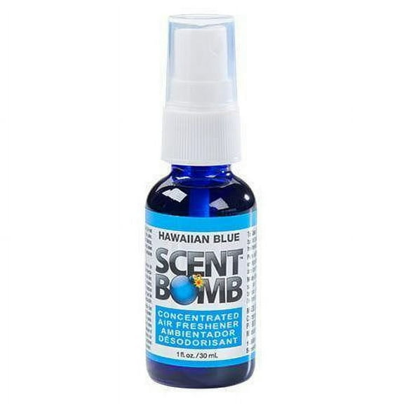 Scent Bomb Air Freshener - Hawaiian Blue 1 oz Spray - 4 Count Bottle Pack