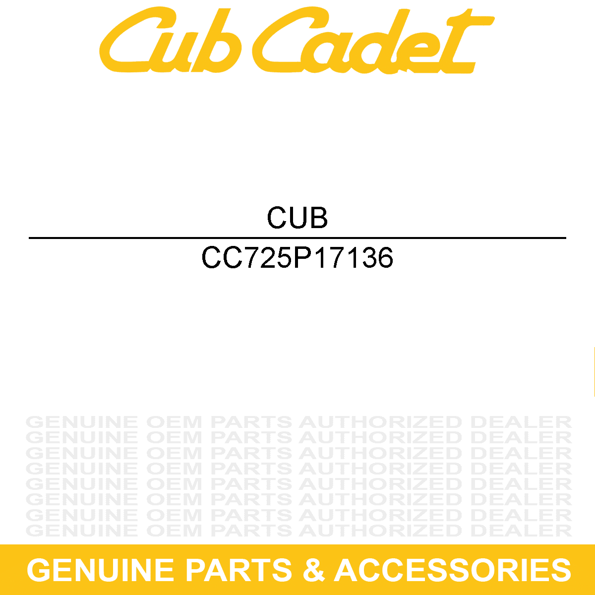 CUB CADET 725P17136 Battery AGM 7AHR CC 30 H Hydro Mini Rider