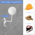 thumbnail image 4 of Soporte para casco de moto, colgador de ropa con ganchos para sombreros montados en la pared (blanco, 2 uds.) Likrtyny Libre de BPA, 4 of 8
