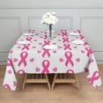 thumbnail image 3 of Pink Breast Cancer Square Tablecloth,Waterproof Square Table Cover,Wipeable Spillproof Washable Table Cover for Home Kitchen Party Decor 60"x60"(152x152cm), 3 of 6