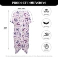 thumbnail image 6 of HELLHERO Half Sleeve Long Kimono Swimsuit Cover Up for Summer High Quality Fabrics Quick Dry Bathing Suit Cover Up Lavender Butterfly Print, 6 of 6