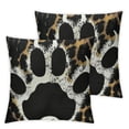 thumbnail image 2 of Acheng  Wildlife Footprint Wildlife Animal Pillow Case Cover  2 pcs,Bear Paw Print Soft Square Pillow Cover,Brown Leopard Print Decorative Throw Couch Sofa Pillow Cover,Double Sides Print White, 2 of 6