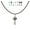 aurora borealis, black, gunmetal, variant on Color Choices Austrian Crystal Teardrop 18 Inch Leather Cord Vintage Style Necklace - Bermuda Blue