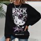 thumbnail image 1 of Sudadera estampada de Hello Kitty para mujer, sudadera con capucha navideña para mujer, ropa con estampado Y2K, suéter informal de cuello redondo, 1 of 1
