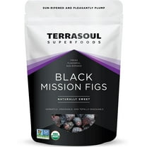Terrasoul Superfoods Organic Black Mission Figs, 1 Lb - Fresh | Sun-Ripened | No-Sugar Added