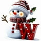 thumbnail image 1 of Adornos navideños de muñeco de nieve | Juego de 26 letras decorativas para una decoración navideña personalizada | Colgantes para interiores para el hogar, la oficina y fiestas, 1 of 1
