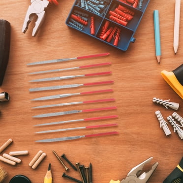 PTOOTP Mini File Set for Jewelry, Metalworking, Crafting, and Precision Detailing with Various File Types Included