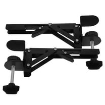 HONMEET 2-Pack Foldable Desk Extension Tray with No-Drill Clamp and Stainless Steel Arm Support for Home Office