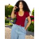 thumbnail image 4 of Player Mujer Texturizada Casual Stretch Blusa Dama Top, 4 of 5