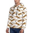 thumbnail image 3 of Fotbe Men's Hoodie with Leopard Print Pattern - Kangaroo Pocket Pullover Hooded Sweatshirt, Perfect for Daily Wear, Travel, and Home-X-Large, 3 of 7